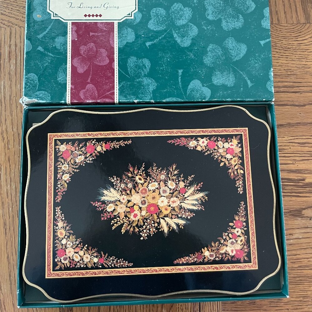 Cloverleaf Victorian Floral Placemats Cork Back Victoria Albert Museum Set of 6